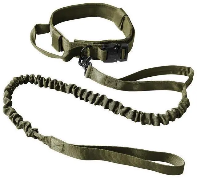 Alt view image 5 of 7 - Tactical Retractable Dog Leash - Heavy-Duty Nylon Elastic Outdoor Leash