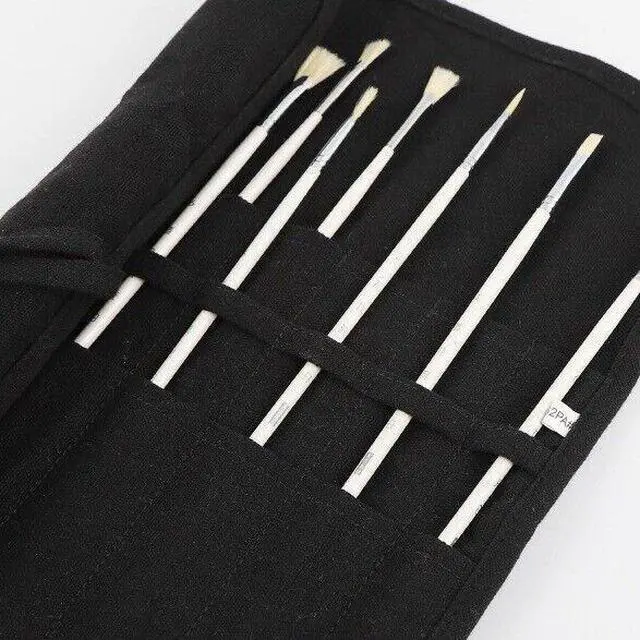 Alt view image 4 of 7 - 22-Hole Canvas Watercolor Pen & Brush Organizer Pouch - Portable (No Pens)
