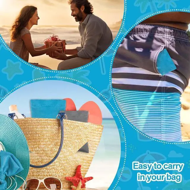 Alt view image 4 of 7 - Microfiber Sand Cleaning Towel - Beach/Camping Essential Accessory