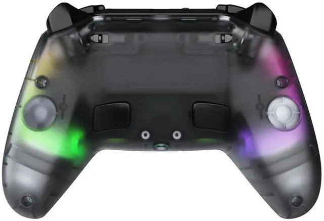 Alt view image 4 of 7 - NOVA PRO WGP14V2 CLEAR Wireless/Wired Game Controller, 4 Lighting Effects, 22 Buttons, Highly Sensitive Touchpad, Ultra-Precise Hall Effect, PC/Steam/Switch/PS4/Ps3/iOS/MacOs/Android, CLEAR Black