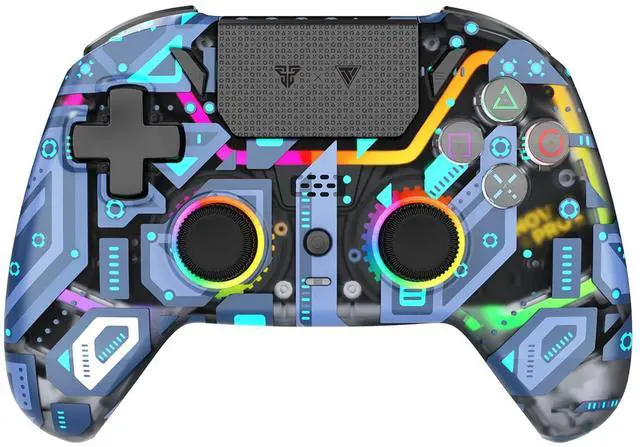 Main image of NOVA PRO WGP14V2 CLEAR Wireless/Wired Game Controller, 4 Lighting Effects, 22 Buttons, Highly Sensitive Touchpad, Ultra-Precise Hall Effect, Support PC/Steam/Switch/PS4/Ps3/iOS/MacOs/Android, Blue