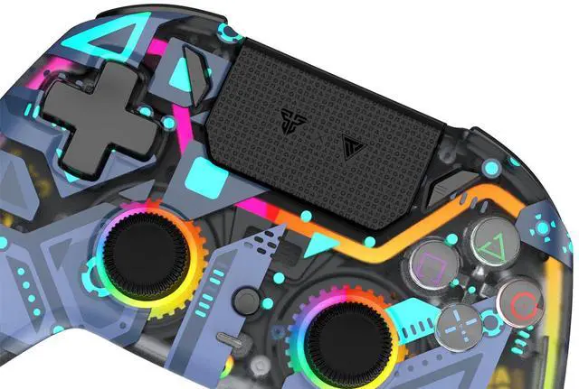 Alt view image 3 of 7 - NOVA PRO WGP14V2 CLEAR Wireless/Wired Game Controller, 4 Lighting Effects, 22 Buttons, Highly Sensitive Touchpad, Ultra-Precise Hall Effect, Support PC/Steam/Switch/PS4/Ps3/iOS/MacOs/Android, Blue