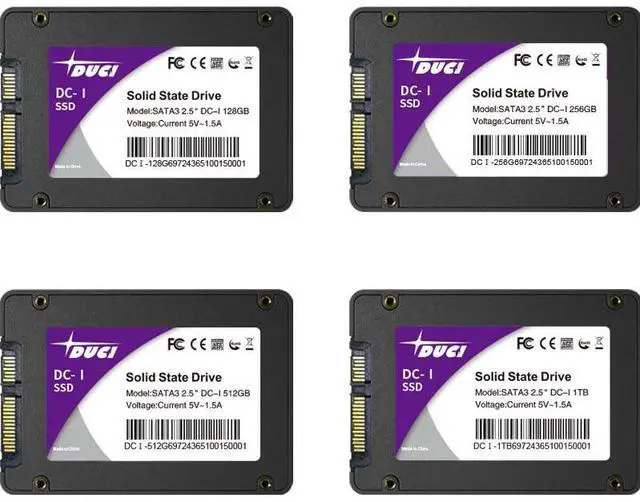 Alt view image 4 of 4 - DUCI 256GB SSD, Universal Internal SSD, SATA 3.0, Drive 2.5, for Laptops and Desktop PCs, Speeds up to 510MB/s, for Gaming/Work, Black