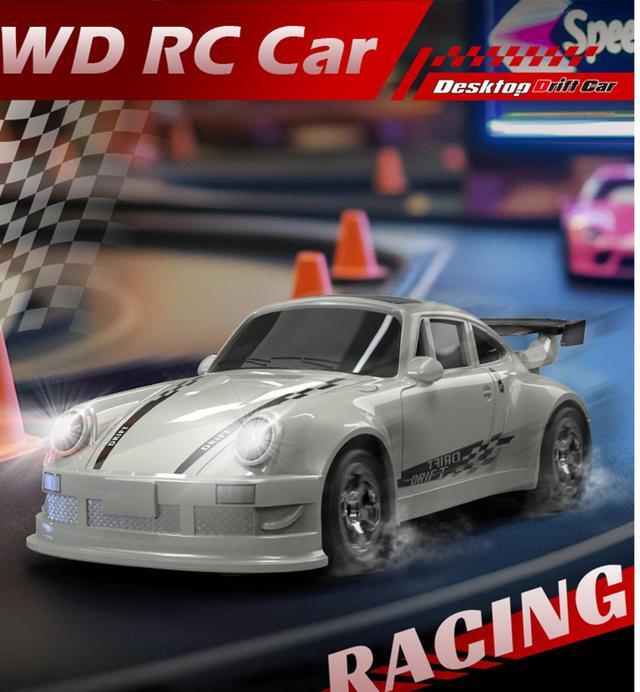 Alt view image 3 of 7 - DUCI KF20 Desktop Drift Car, 4WD Children's Toy RC Car, Full Scale 1:64, Endurance 20 minutes, RC Distance Approx. 30 meters, white (1 Battery)