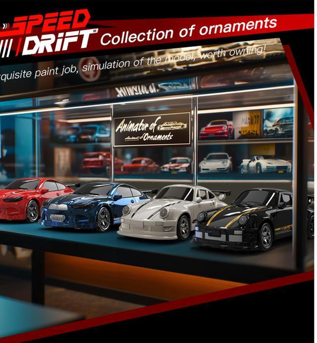 Alt view image 7 of 7 - DUCI KF20 Desktop Drift Car, 4WD Children's Toy RC Car, Full Scale 1:64, Endurance 20 minutes, RC Distance Approx. 30 meters, white (1 Battery)