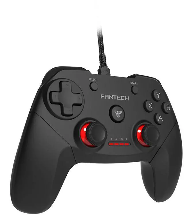 Alt view image 2 of 7 - DUCI REVOLVER GP12 Gamepad Wired, Gaming Controller for PC and PS3 with Turbo Mode, 1.8 METER BRAIDED CORD, 17 Buttons, WIREDPLUG & PLAY, Black