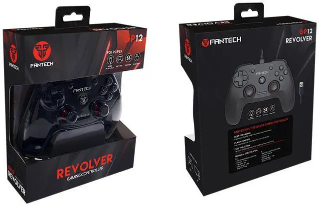 Alt view image 5 of 7 - DUCI REVOLVER GP12 Gamepad Wired, Gaming Controller for PC and PS3 with Turbo Mode, 1.8 METER BRAIDED CORD, 17 Buttons, WIREDPLUG & PLAY, Black