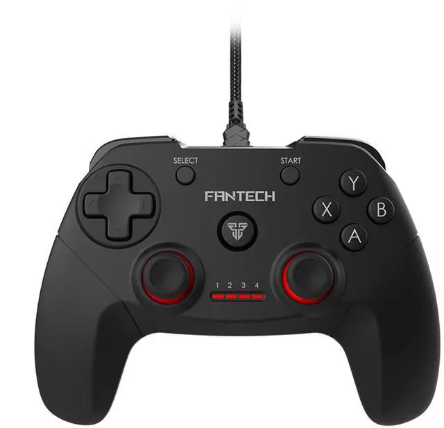 Main image of DUCI REVOLVER GP12 Gamepad Wired, Gaming Controller for PC and PS3 with Turbo Mode, 1.8 METER BRAIDED CORD, 17 Buttons, WIREDPLUG & PLAY, Black