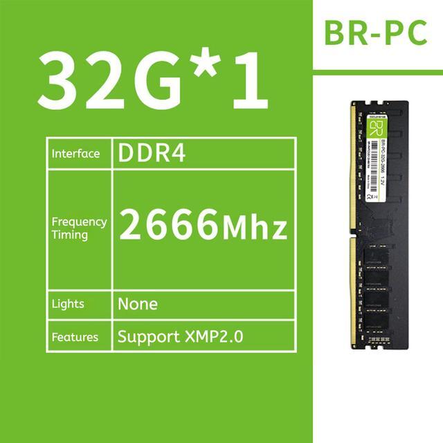Alt view image 2 of 4 - DUCI D4-32G-2666-PC Quad Desktop PC Memory Stick 2133, available for Gaming and Work, Green