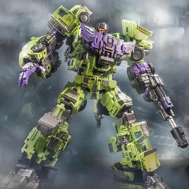 Alt view image 5 of 7 - DUCI GIANTLEGION Transformer Toys, Mechanical Invasion, Giant Legion Heavy Duty Builder, 3 Transformations in 1, ABS Material, LED Magnetic Headlight, Shovel+Mixer, 1 Set, Green