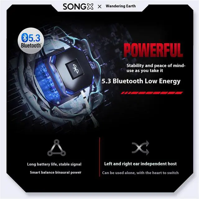 Alt view image 5 of 7 - DUCI Wireless Bluetooth Earphones, Co Branded with Wandering Earth, High Fidelity Sound Quality, Stylish and Simple, Alloy Texture, Ultra Long Battery Life, Grey