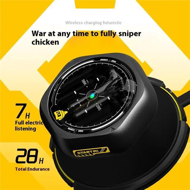 Alt view image 4 of 7 - DUCI Wireless Bluetooth Earphones, Photon Chicken IP Co Branded, High Fidelity Sound Quality, Stylish and Simple, Ultra Long Battery Life, Black