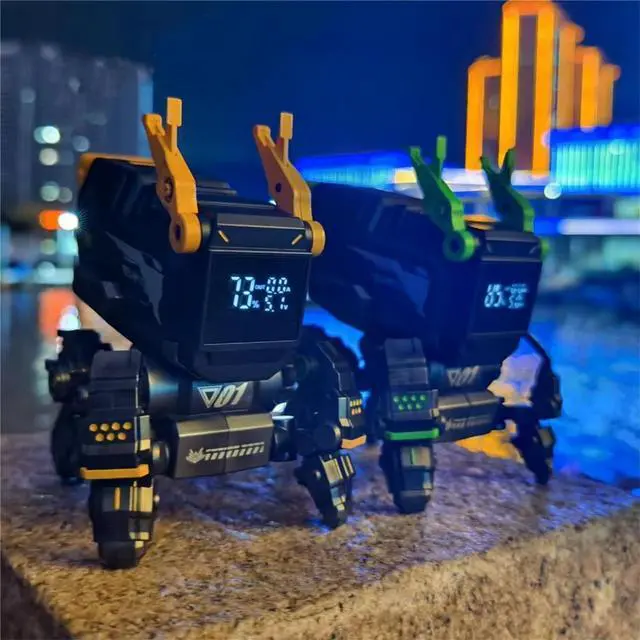 Alt view image 7 of 7 - DUCI Beast Mecha Style Portable charger, 22.5w fast charging Power Bank (PowerCore 10K), 10,000mAh, With screen displaysupport USB-C high-speed charging, suitable for Apple, Android, etc.Orange