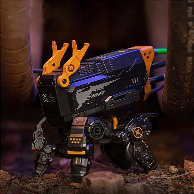 Alt view image 3 of 7 - DUCI Beast Mecha Style Portable charger, 22.5w fast charging Power Bank (PowerCore 10K), 10,000mAh, With screen displaysupport USB-C high-speed charging, suitable for Apple, Android, etc.Orange