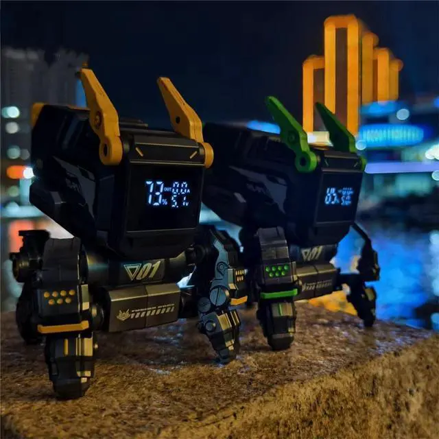 Alt view image 5 of 7 - DUCI Beast Mecha Style Portable charger, 22.5w fast charging Power Bank (PowerCore 10K), 10,000mAh, With screen displaysupport USB-C high-speed charging, suitable for Apple, Android, etc.Orange