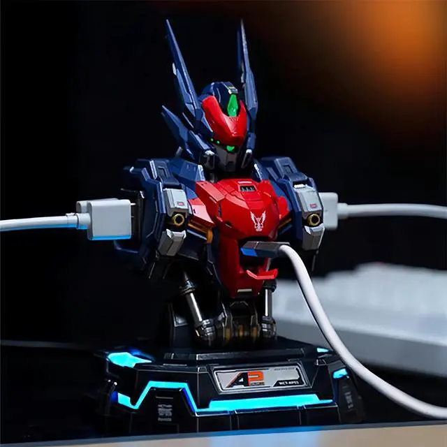 Alt view image 2 of 7 - DUCI 32W Gallium Nitride Wall Charger with 1 USB-C (3.0) Port and 4 USB-A Ports, Supports Fast Charging, Compatible with Android & iOS and other devices, Blue