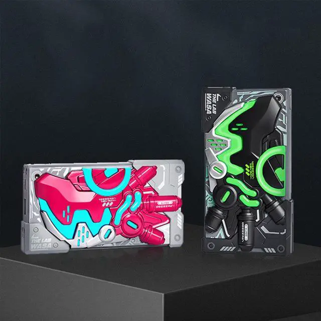 Alt view image 2 of 6 - DUCI Chameleon 10000mAh Smart Two-Way Fast Charging Mobile Power, 5-in-1 Jigsaw Rechargeable Battery, Compatible with Android & iOS and Other Devices, 22.5W Portable Fast Charging Adapter, Blue & Pink