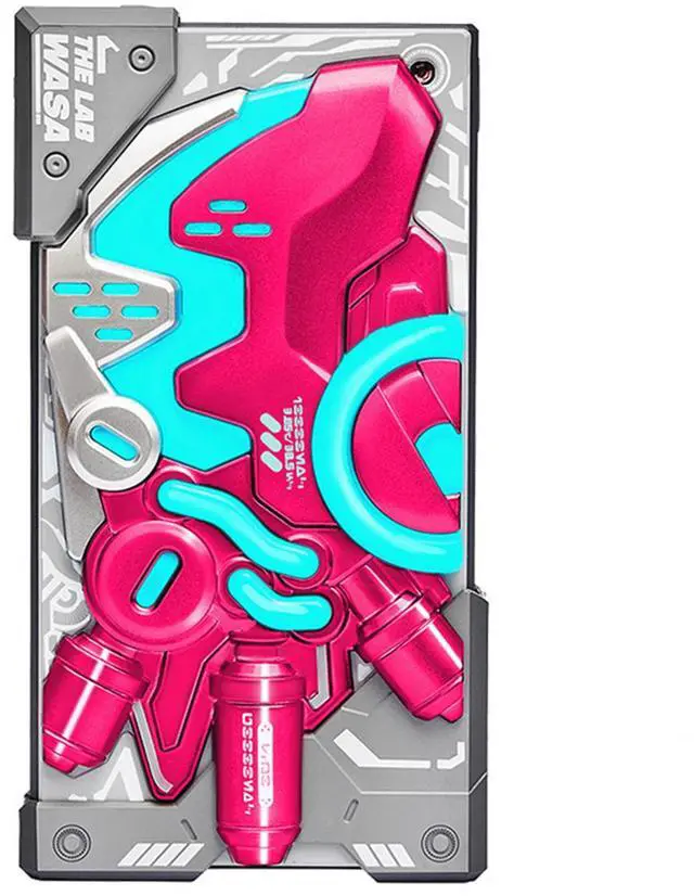 Main image of DUCI Chameleon 10000mAh Smart Two-Way Fast Charging Mobile Power, 5-in-1 Jigsaw Rechargeable Battery, Compatible with Android & iOS and Other Devices, 22.5W Portable Fast Charging Adapter, Blue & Pink