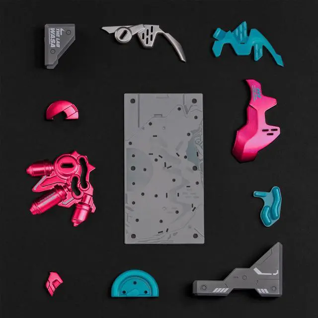 Alt view image 5 of 6 - DUCI Chameleon 10000mAh Smart Two-Way Fast Charging Mobile Power, 5-in-1 Jigsaw Rechargeable Battery, Compatible with Android & iOS and Other Devices, 22.5W Portable Fast Charging Adapter, Blue & Pink