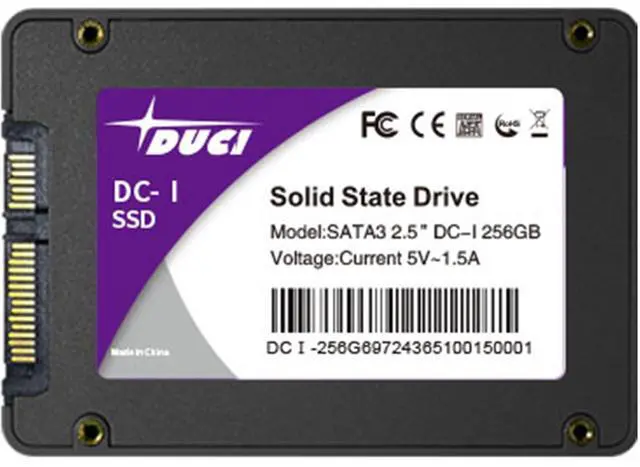 Alt view image 2 of 4 - DUCI 256GB SSD, Universal Internal SSD, SATA 3.0, Drive 2.5, for Laptops and Desktop PCs, Speeds up to 510MB/s, for Gaming/Work, Black