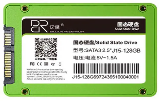 Alt view image 3 of 6 - DUCI J15-128GB SSD, Universal Internal SSD, SATA 3.0, Drive 2.5, for Laptops and Desktop PCs, Speeds up to 510MB/s, for Gaming/Work, Green