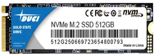 Main image of DUCI 512GB NVME M.2 universal internal SSD Solid State, Notebook and PC laptop, PCIE3.0 interface, Speeds Up to 1800MB/s,for Gaming, Work