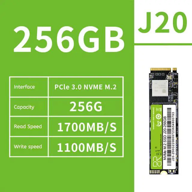 Alt view image 2 of 6 - DUCI 256G NVME M.2 universal internal SSD Solid State, Notebook and PC laptop, PCIE3.0 interface, Speeds Up to 2100MB/s,for Gaming, Work, Green