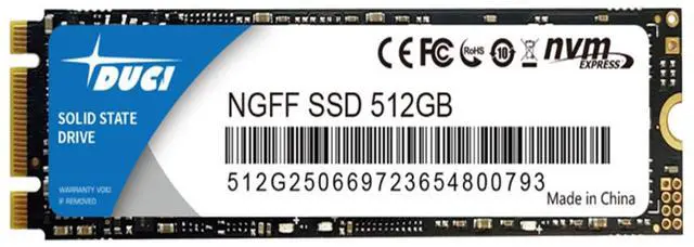Main image of DUCI universal internal SSD Solid State 512GB NGFF M.2, Notebook and PC laptop, SATA3.0 interface, Speeds Up to 485MB/s,for Gaming, Work