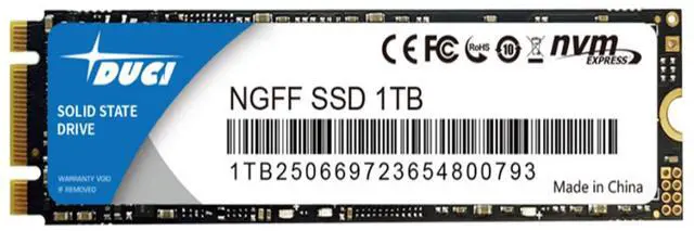 Main image of DUCI universal internal SSD Solid State 1T NGFF M.2, Notebook and PC laptop, SATA3.0 interface, Speeds Up to 485MB/s,for Gaming, Work