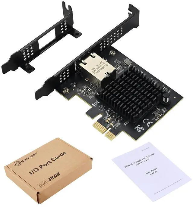 Alt view image 6 of 6 - IOCREST IO-PCE1131-GLAN Enterprise-Grade Network Card, AQC113 Chip, 10Gbps Transfer Rate, PCIe 4.0 x1 Single-Port 10 Gigabit, RJ45 Interface, Dual-Color LED Indicator, Supports Windows, Linux
