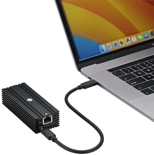 Alt view image 2 of 5 - IOCREST IO-HTB1131-GLAN Network Adapter, 10Gbps Transfer Rate, Compatible with USB4, Thunderbolt 3/4, 1×RJ45 Port, No External Power Required, Silent Efficient Cooling, Supports macOS, Windows, Linux
