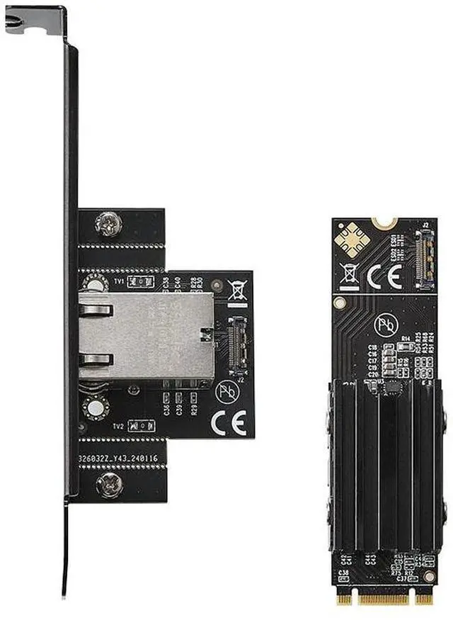 Alt view image 3 of 5 - IOCREST IO-M2F113-GLAN, M.2 (B+M Key) to Single-Port 10G Gigabit Network Adapter, AQC113 Chip, 1×RJ45 Port with LED Indicator, Supports Windows and Linux Systems