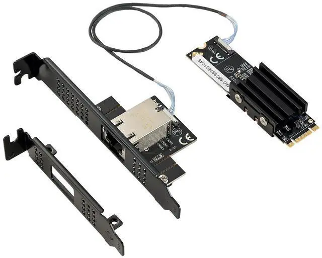 Main image of IOCREST IO-M2F113-GLAN, M.2 (B+M Key) to Single-Port 10G Gigabit Network Adapter, AQC113 Chip, 1×RJ45 Port with LED Indicator, Supports Windows and Linux Systems