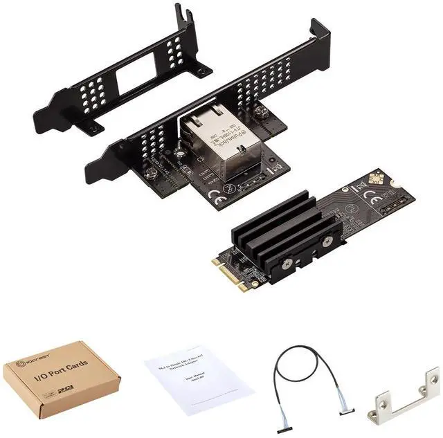Alt view image 5 of 5 - IOCREST IO-M2F113-GLAN, M.2 (B+M Key) to Single-Port 10G Gigabit Network Adapter, AQC113 Chip, 1×RJ45 Port with LED Indicator, Supports Windows and Linux Systems