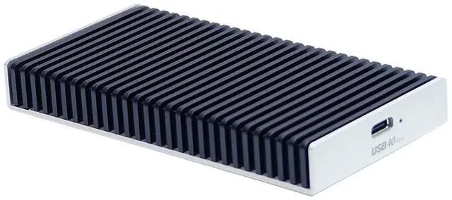 Alt view image 3 of 6 - IOCREST AA24M11, USB4 40Gbps M.2 NVMe SSD Enclosure, compatible with Thunderbolt 5/4/3, USB3/3.1/3.0. Read speed: 3819MB/s. PCIe 4.0 x4 lanes. 8TB capacity. Supports macOS, Windows, and Linux