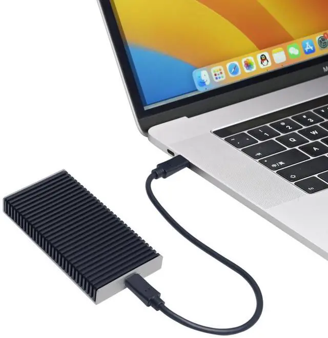 Alt view image 2 of 6 - IOCREST AA24M11, USB4 40Gbps M.2 NVMe SSD Enclosure, compatible with Thunderbolt 5/4/3, USB3/3.1/3.0. Read speed: 3819MB/s. PCIe 4.0 x4 lanes. 8TB capacity. Supports macOS, Windows, and Linux