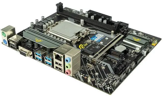 Alt view image 2 of 5 - ASL B760M-D5 M-ATX Motherboard - Supports 12/13th Gen LGA1700, 2×DDR5 64GB, DP/HDMI/VGA, 2×M.2, 3 SATA, WiFi, Gigabit LAN