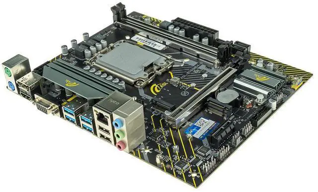 Alt view image 2 of 5 - ASL B760MD4-G Motherboard - Supports 12/13th Gen LGA1700, 2×DDR4 64GB, DP/HDMI/VGA, 2.5G LAN, 2×M.2 + 3×SATA3.0