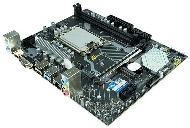 Alt view image 4 of 5 - ASL H610M-SD4 M-ATX Motherboard - Supports 12/13/14th Gen LGA1700 (95W), 2×DDR4 64GB, HDMI+VGA, 4×SATA3 + M.2, Gigabit LAN + M.2 WiFi Slot