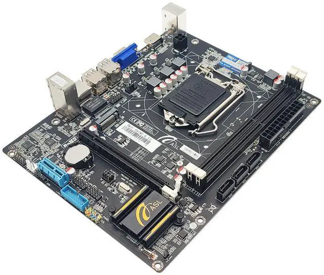 Alt view image 2 of 6 - ASL H81M2-K M-ATX Motherboard, Supports 4 Gen LGA1150, 2xDDR3, HDMI+VGA, 2×SATA2.0+2xSATA3.0+M.2, 1x PCI-E x16, 1x PCI-E x1 slots
