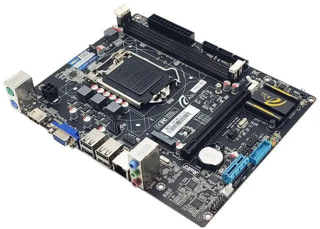 Alt view image 3 of 6 - ASL H81M2-K M-ATX Motherboard, Supports 4 Gen LGA1150, 2xDDR3, HDMI+VGA, 2×SATA2.0+2xSATA3.0+M.2, 1x PCI-E x16, 1x PCI-E x1 slots