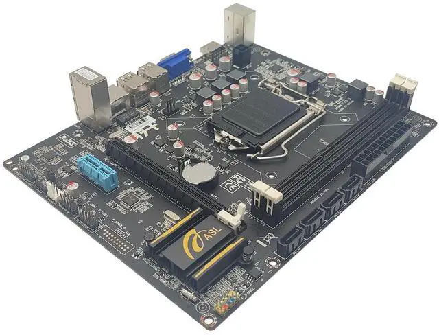 Alt view image 2 of 6 - ASL H61M-K v2 M-ATX Motherboard, Supports 2/3 Gen LGA1155, 2xDDR3, HDMI+VGA, 4xSATA2.0, M.2, 1x PCI-E x16, 1x PCI-E x1 slots, 6xUSB2.0