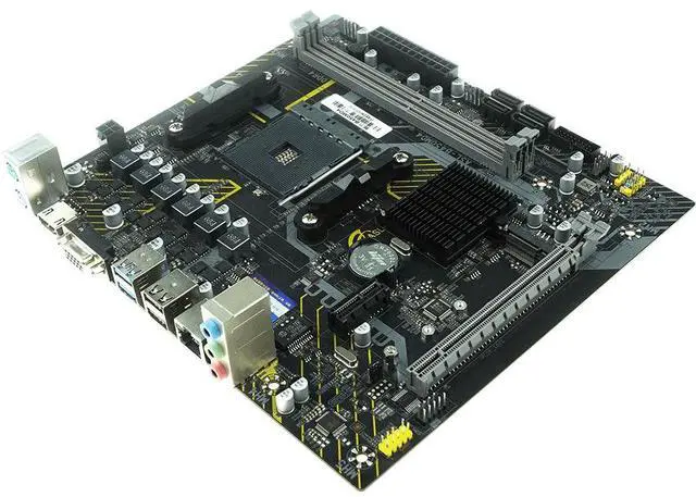 Alt view image 2 of 5 - ASL B450M-D4 M-ATX Motherboard - Supports 3000-5000 (AM4), 2×DDR4 64GB, HDMI+VGA, 4×SATA3 + M.2, Gigabit LAN
