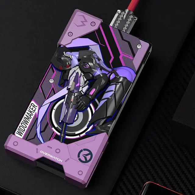 Alt view image 4 of 6 - DUCI Overwatch Widowmaker 10000mAh Bidirectional Fast-Charging Modular Power Bank, compatible with Android/iOS devices, includes 22.5W fast-charging adapter, Infinite Creative Power Bank, Purple