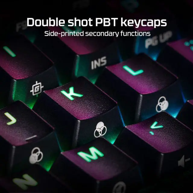 Alt view image 5 of 7 - HyperX Alloy Origins 60 Mechanical Gaming Keyboard (60-Key, Fire Linear Switches) - 60% Compact RGB Backlit, PBT Keycaps, Aircraft-Grade Aluminum, Detachable USB-C, NGENUITY Software Compatible