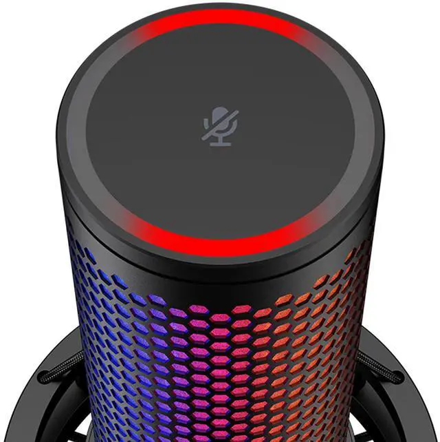 Alt view image 3 of 7 - HyperX QuadCast 2S RGB USB Condenser Microphone - 32-bit/192kHz Recording, Dynamic RGB Lighting, Touch-to-Mute Sensor, Multi-Function Knob, 4 Polar Patterns, for Gaming/Streaming/Content Creation
