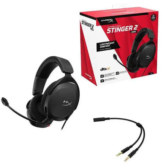 Alt view image 5 of 7 - HyperX Cloud Stinger 2 Core  PC Gaming wired Headset, Lightweight Over-Ear Headset with mic, Swivel-to-Mute mic Function, DTS Headphone:X Spatial Audio, 40mm Drivers,Black