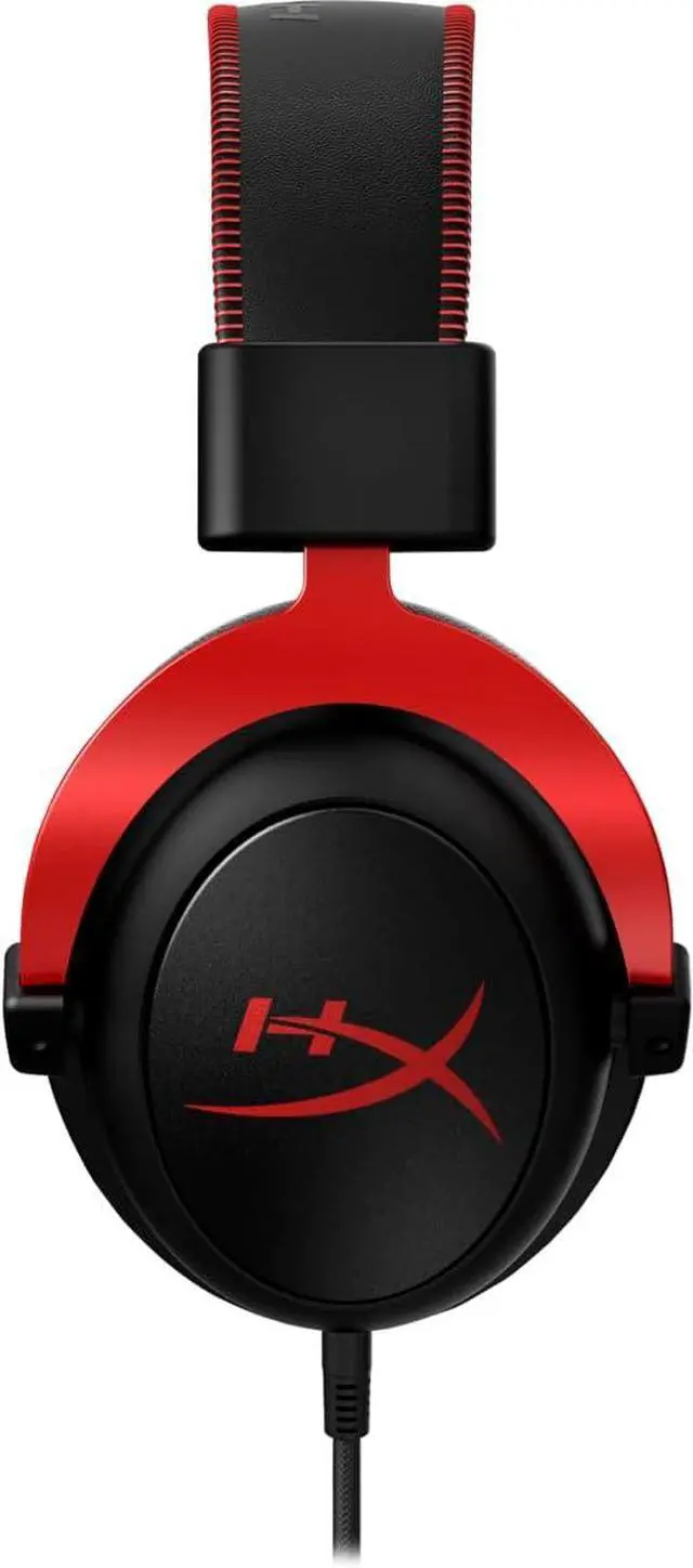 Alt view image 4 of 7 - HyperX Cloud II RD-Wired Gaming Headset, 7.1 Surround Sound, Memory Foam Ear Pads, Durable Aluminum Frame, Detachable Microphone, Works with PC, PS5, PS4, Xbox Series X|S, Xbox One  Black Red