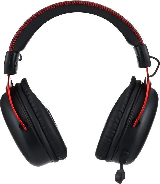 Alt view image 2 of 7 - HyperX Cloud II RD-Wired Gaming Headset, 7.1 Surround Sound, Memory Foam Ear Pads, Durable Aluminum Frame, Detachable Microphone, Works with PC, PS5, PS4, Xbox Series X|S, Xbox One  Black Red