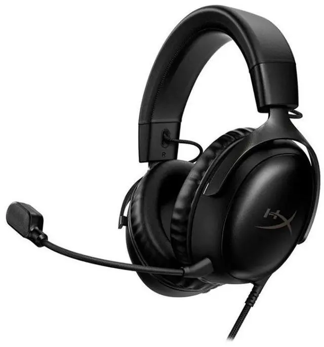 Main image of HyperX Cloud III  Wired Gaming Headset, PC, PS5, Xbox Series X|S, Angled 53mm Drivers, DTS Spatial Audio, Memory Foam, Durable Frame, Ultra-Clear 10mm Mic, USB-C, USB-A, 3.5mm  Black